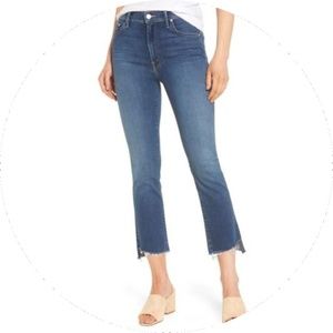 Mother The Insider High Waist Hem Crop Bootcut